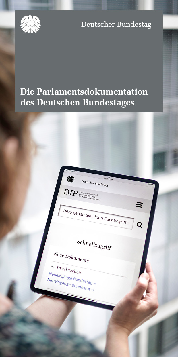 Flyer: Die Parlamentsdokumentation des Deutschen Bundestages