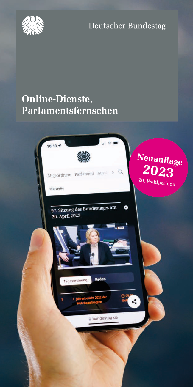 Flyer: Online-Dienste, Parlamentsfernsehen
