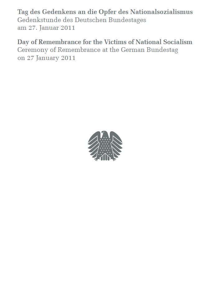Gedenkschrift: Tag des Gedenkens an die Opfer des Nationalsozialismus 2011