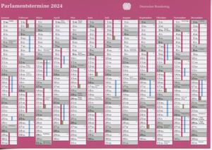 Kalender: Parlamentstermine 2023 (DIN A6)