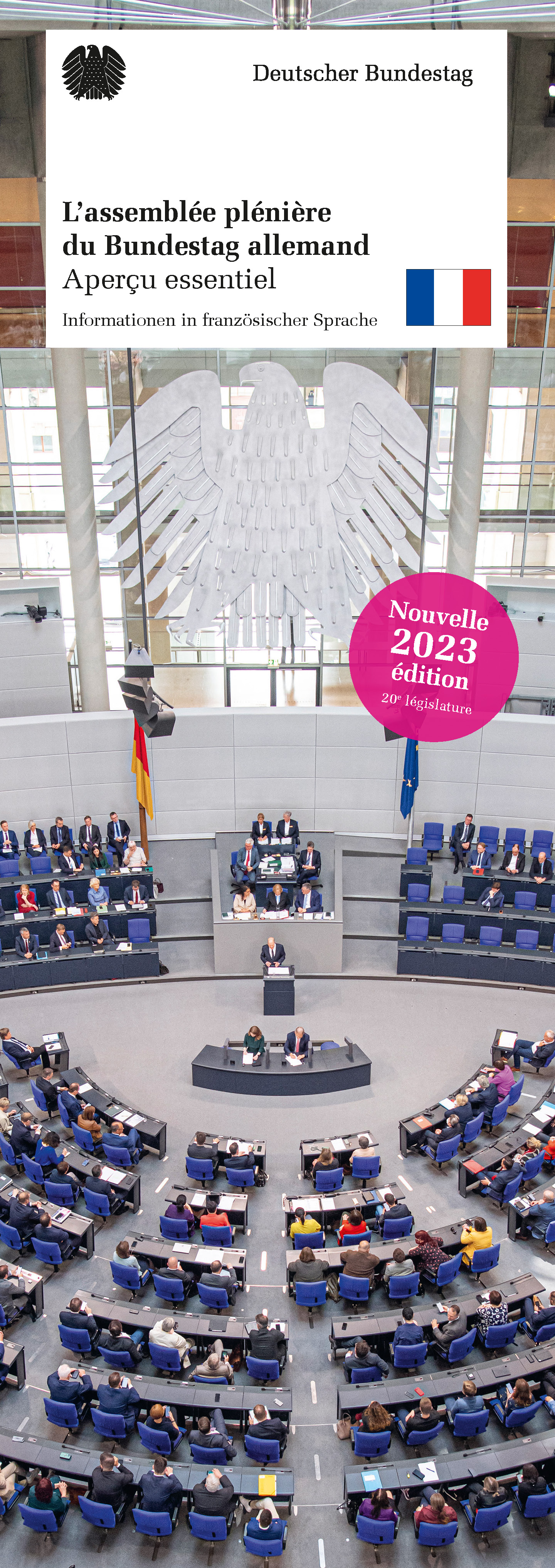 Faltblatt: Das Plenum des Deutschen Bundestages (französisch)
