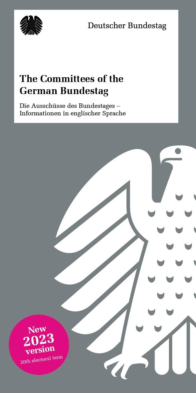 Flyer: Die Ausschüsse des Deutschen Bundestages (englisch)
