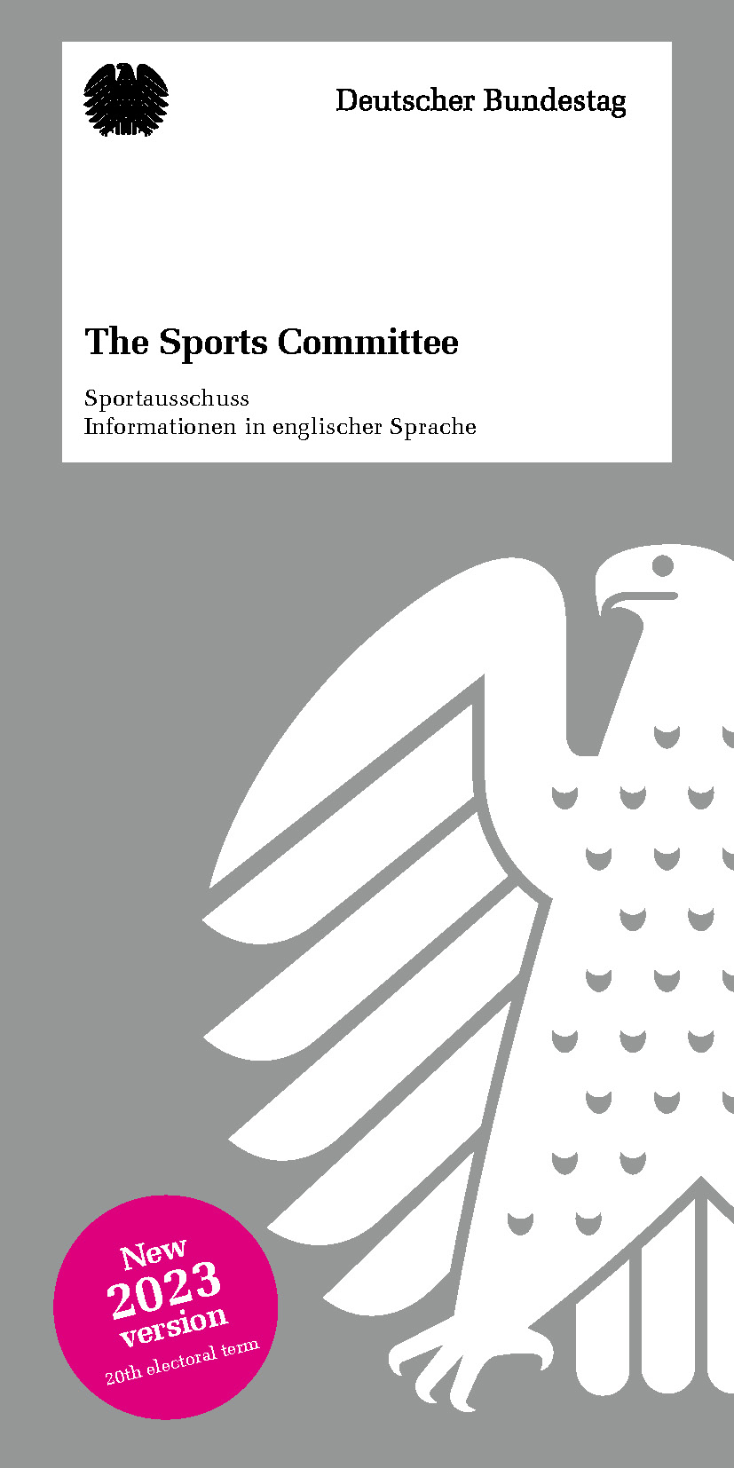 Flyer: Sportausschuss (englisch)