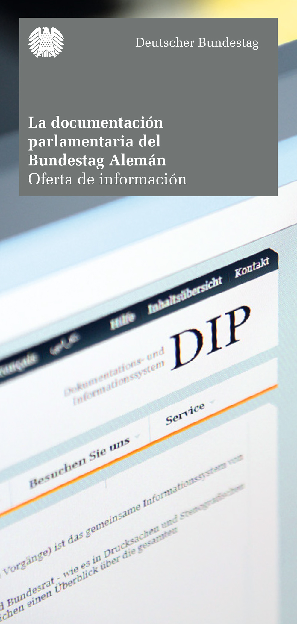 Flyer: Parlamentsdokumentation (spanisch)