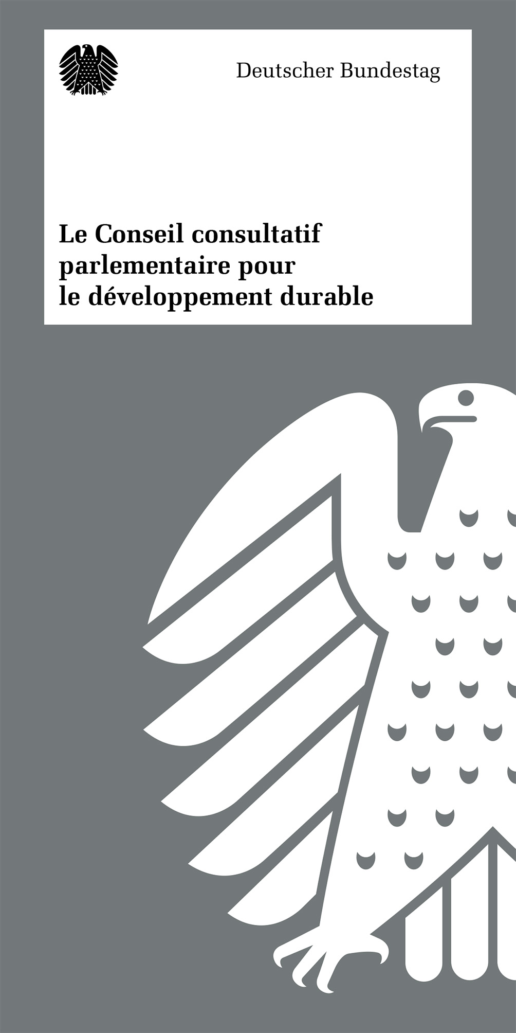 Flyer: Parlamentarischer Beirat für nachhaltige Entwicklung (französisch)