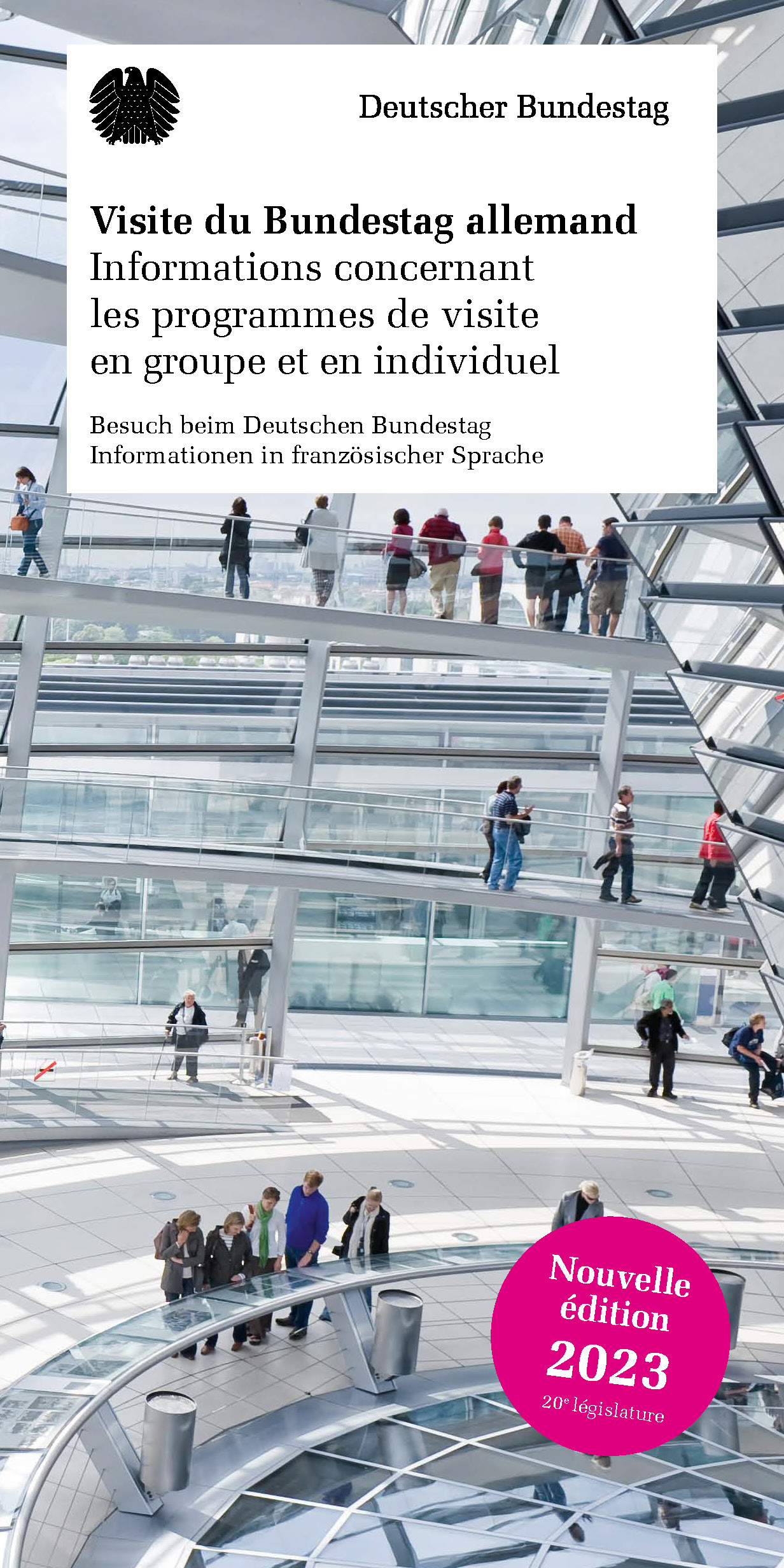 Flyer: Besuch beim Deutschen Bundestag (französisch)