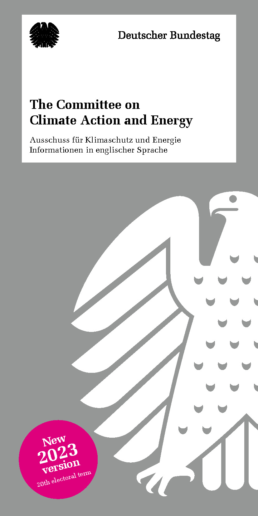 Flyer: Ausschuss für Klimaschutz und Energie (englisch)